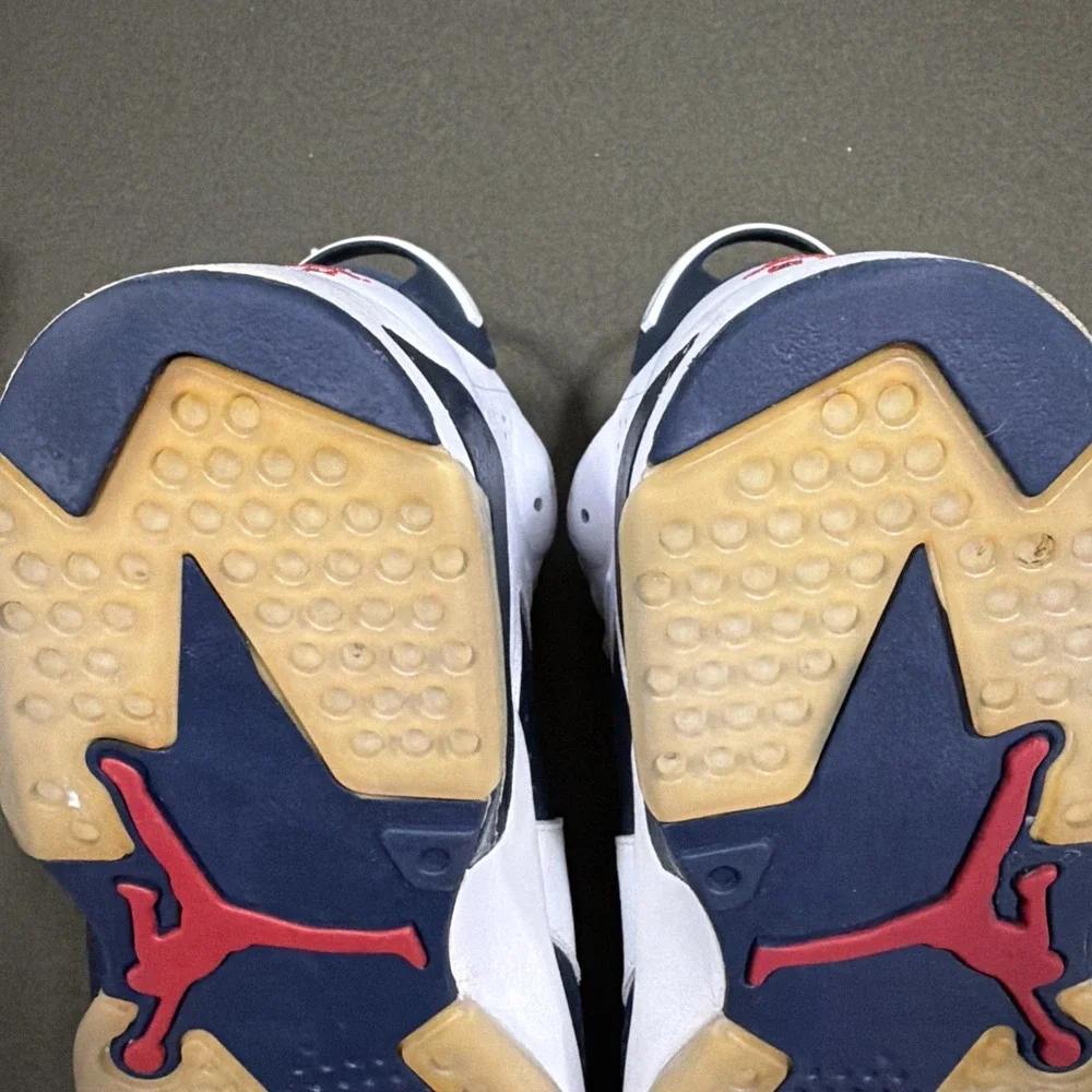 Air Jordan 6 Olympic Retro USA Paris 2024 White Navy Red High 384664-130 Size 11